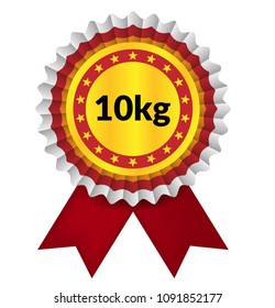 weight 10 kg and simple objects,vector illustration