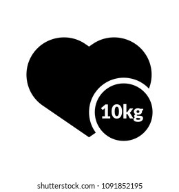 weight 10 kg and simple objects,vector illustration