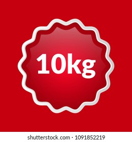 weight 10 kg and simple objects,vector illustration
