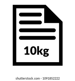 weight 10 kg and simple objects,vector illustration