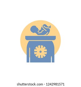weight, baby, New born, scales, kid Glyph Icon.