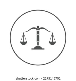 Weight balance scale icon | Circle version icon |