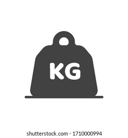 Weight ball icon Weighted steel platform Isolated on white background.