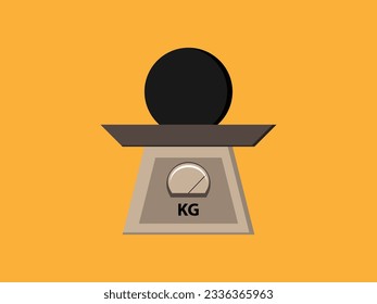 Vector de ilustración de bola de peso