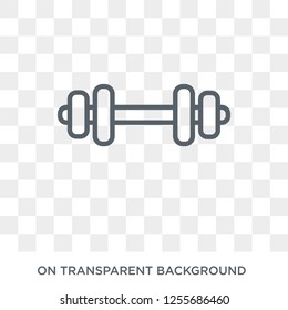 Weight bar icon. Trendy flat vector Weight bar icon on transparent background from Gym and fitness collection. High quality filled Weight bar symbol use for web and mobile