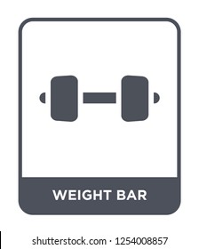 weight bar icon vector on white background, weight bar trendy filled icons from Gym equipment collection, weight bar simple element illustration