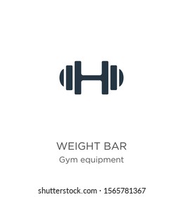 Weight bar icon vector. Trendy flat weight bar icon from gym and fitness collection isolated on white background. Vector illustration can be used for web and mobile graphic design, logo, eps10