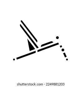 weight bench fitness sport glyph icon vector. weight bench fitness sport sign. isolated symbol illustration