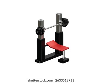 weight bench icon 3d illustration render
