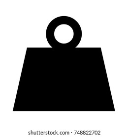 Weight black icon .