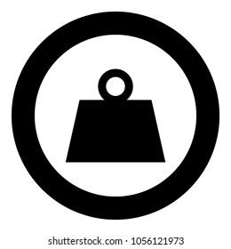 Weight black icon in circle