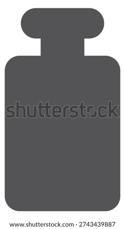 Weight black icon. Measuring heavy bell symbol