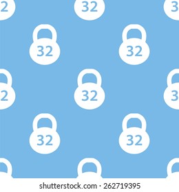 Weight blue with white seamless pattern for web design. Vector symbol