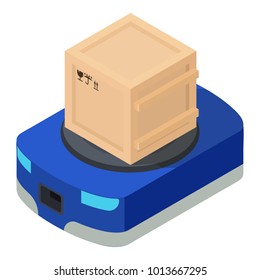 Weight box icon. Isometric illustration of weight box vector icon for web