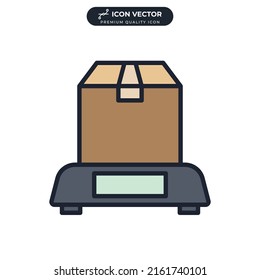 Weight box icon symbol template for graphic and web design collection logo vector illustration