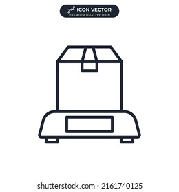 Weight box icon symbol template for graphic and web design collection logo vector illustration