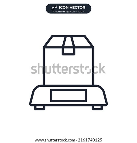 Weight box icon symbol template for graphic and web design collection logo vector illustration