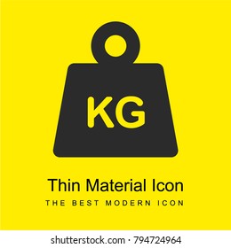 Material amarillo intenso de peso diseño mínimo icono o logotipo