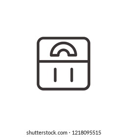 Weight calculator icon, simple linear pictogram