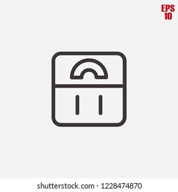 Weight calculator icon, simple linear pictogram