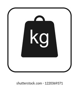 weight cardboard package sign vector icon, modern design, glyph style, modern concept