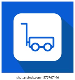 Weight carriage vector icon