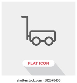 Weight carriage vector icon