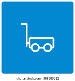 Weight carriage vector icon