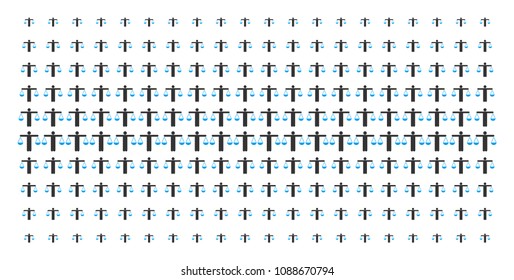 Weight comparing person icon halftone pattern, designed for backgrounds, covers, templates and abstraction compositions. Vector weight comparing person pictograms organized into halftone matrix.