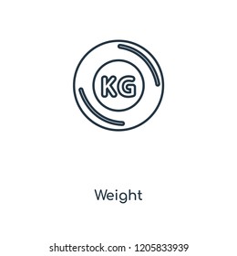 Weight concept line icon. Linear Weight concept outline symbol design. This simple element illustration can be used for web and mobile UI/UX.