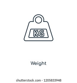 Weight concept line icon. Linear Weight concept outline symbol design. This simple element illustration can be used for web and mobile UI/UX.
