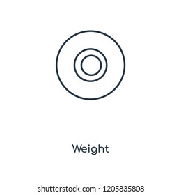 Weight concept line icon. Linear Weight concept outline symbol design. This simple element illustration can be used for web and mobile UI/UX.