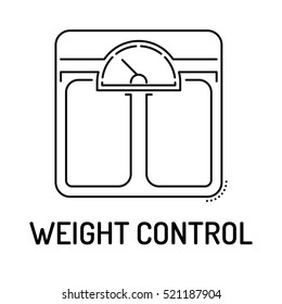 WEIGHT CONTROL Line icon