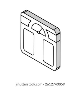weight controling isometric icon vector. weight controling sign. isolated symbol illustration