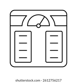 weight controling line icon vector. weight controling sign. isolated contour symbol black illustration