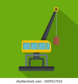 Weight crane icon. Flat illustration of weight crane vector icon for web