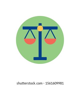Weight design, Law justice legal judgment judicial authority freedom and crime theme Vector illustration