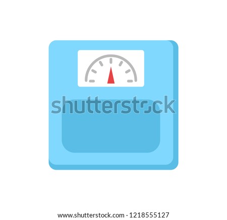 Weight Device With Red Pointer Showing Kilos Or Pounds Measurements Of Human Body Weight Weight Device With Red Pointer Showing Kilos Or Pounds Measurements Of Human Body Weight