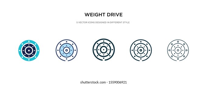 weight drive icon in different style vector illustration. two colored and black weight drive vector icons designed in filled, outline, line and stroke style can be used for web, mobile, ui