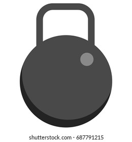 Weight dumbell icon, vector illustration flat style design isolated on white. Colorful graphics