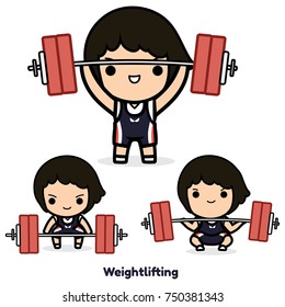 Weight fighter Cartoon Vector illustration isolated on white background 
