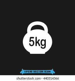 weight  five kilogram icon vector illustration EPS 10