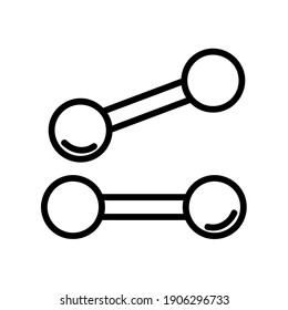 Weight flat icon. Pictogram for web. Line stroke. Suitcase isolated on white background. Vector eps10