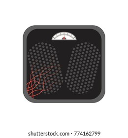 Weight floor scales vector isolated on white background