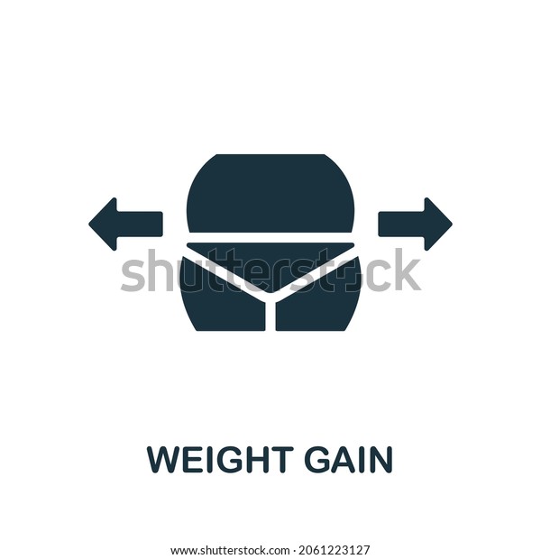 Weight Gain Icon Monochrome Sign Diet Stock Vector (Royalty Free