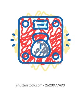weight gain obesity overweight doodle icon sketch vector. weight gain obesity overweight sign. isolated symbol illustration