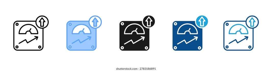 Weight Gain web icon with multiple style collection