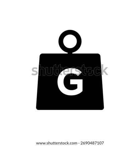 Weight gram icon vector template