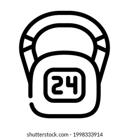 weight gym equipment line icon vector. weight gym equipment sign. isolated contour symbol black illustration