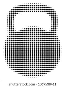 Weight halftone vector icon. Illustration style is dotted iconic Weight icon symbol on a white background. Halftone matrix is round dots.